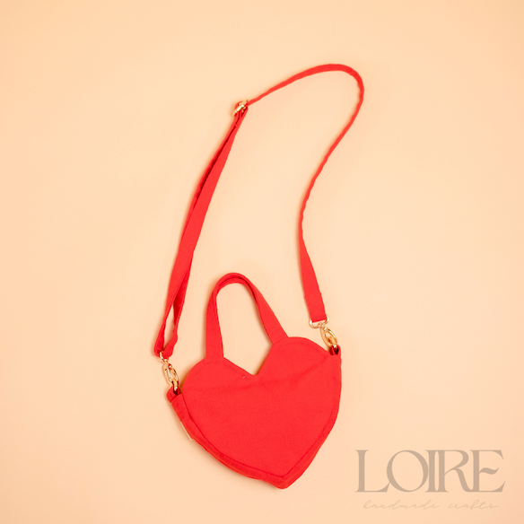 Loire Heart Shaped Canvas Tote Mini Sling Bag