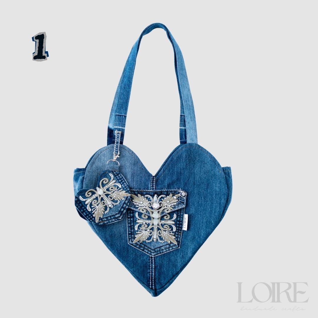 Upcycled Heart Tote Variant V1